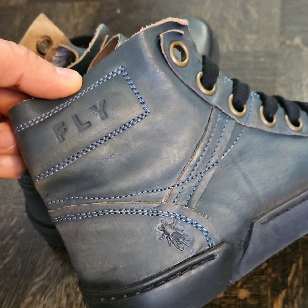 Fly London Black Leather Sneakers - Picture 4 of 7